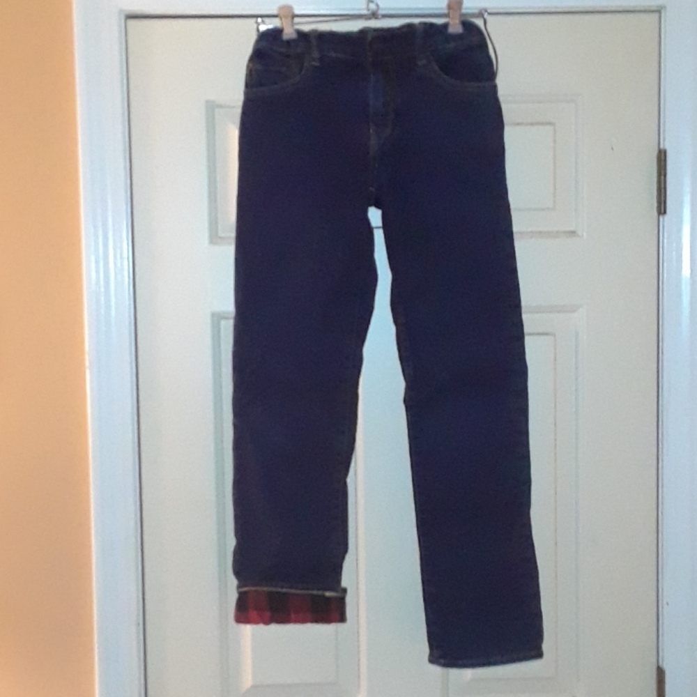 GAP FLANNEL LINED JEANS, SIZE 14